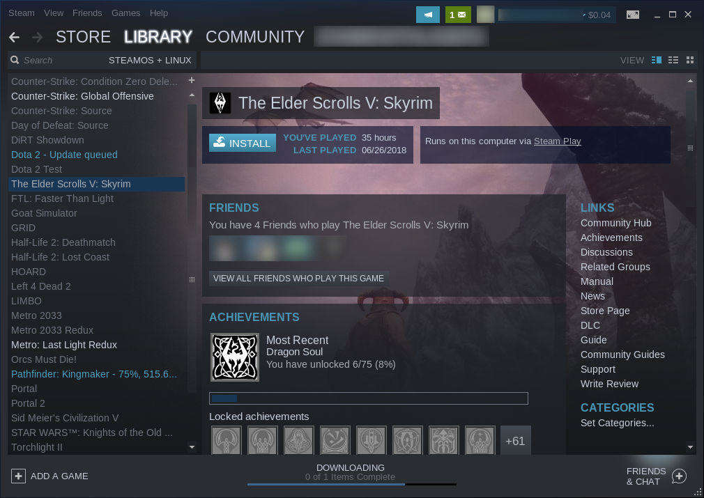 Steam Library Play Enabled