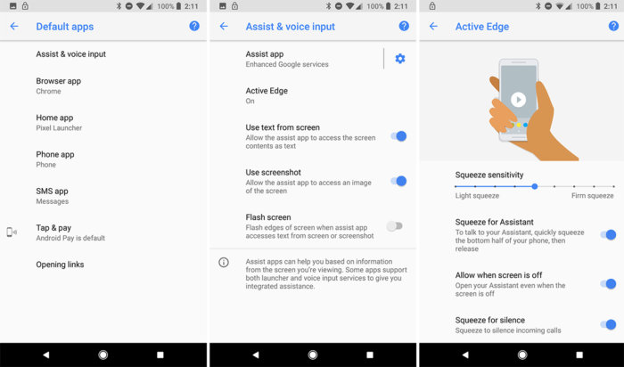 google pixel active edge