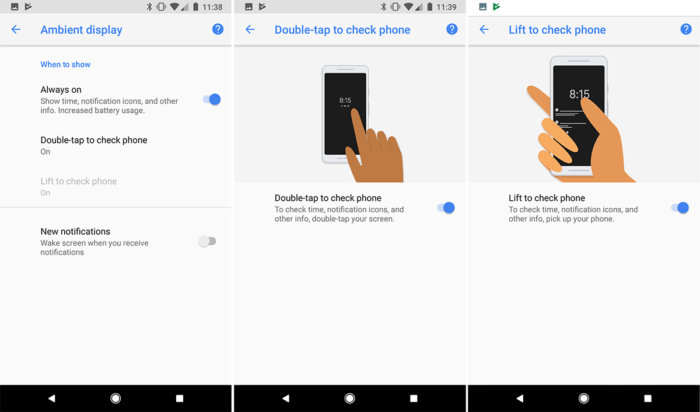 google pixel tap to wake