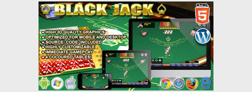 HTML5 3D BlackJack - HTML5 Casino Game