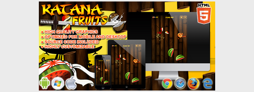 Katana Fruits - HTML5 Game