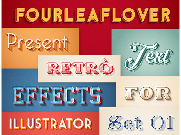 Illustrator Vintage Vector Text Effects Actions