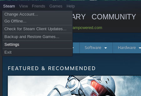 Steam Menu